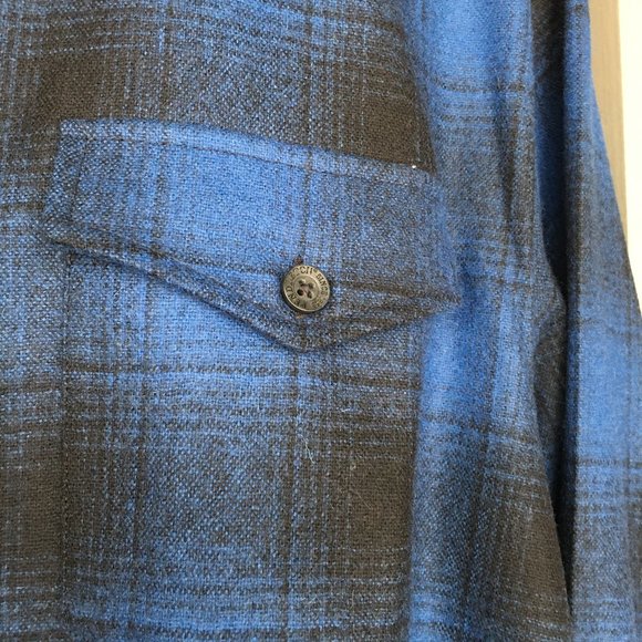 Pendleton NWT Royal & Black Plaid NWT Sz Med & Large - Picture 7 of 10